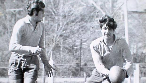 Otilio Pascua (assassinato) e Raul Barandiaran (il sopravvissuto, quello con il pallone)